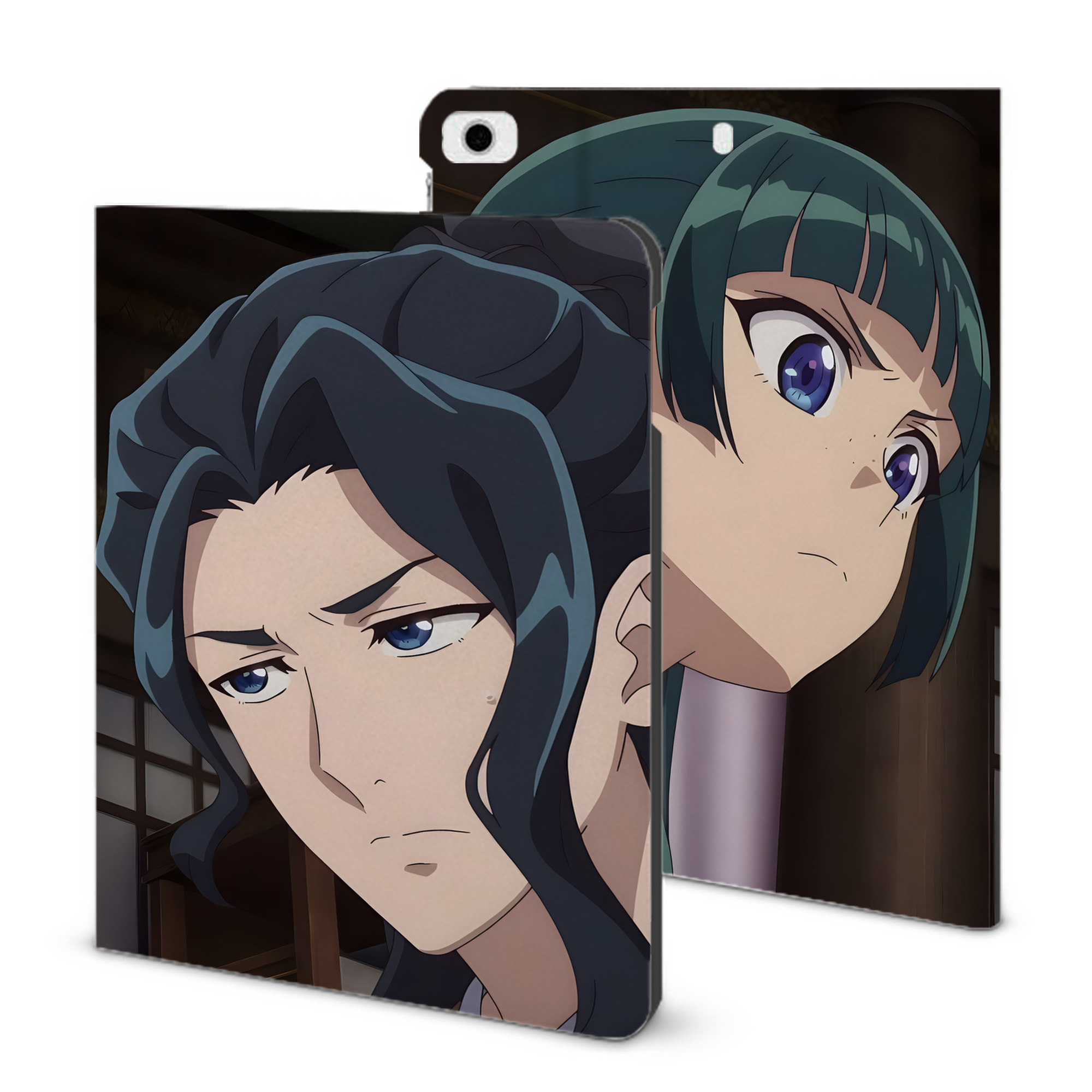 （画像用） 薬屋のひとりごと The Apothecary Diaries IPad ケース ブック型 PUレザー TPU 耐衝撃 軽量 薄型 ペン収納なし 全面保護 IPad 各モデル対応